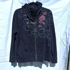Harley Davidson hoodie black wm 1W